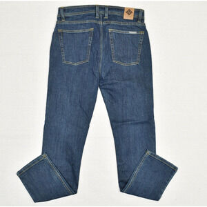 Columbia Men Cotton Blend Zip Solid Blue Size 30x32 Slim Fit Skinny